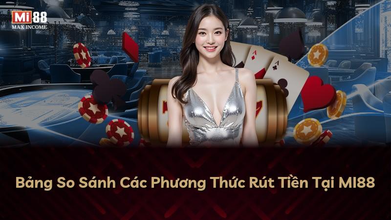 Bảng So Sánh Các Phương Thức Rút Tiền Tại MI88